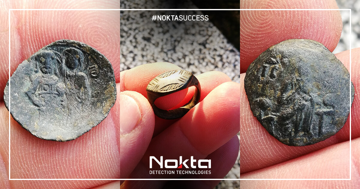 Byzantine Billon Coin Found With The Legend Nokta Detectors